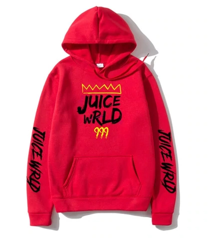 JUICE WRLD - King 999 Hoodie - červená pánska mikina