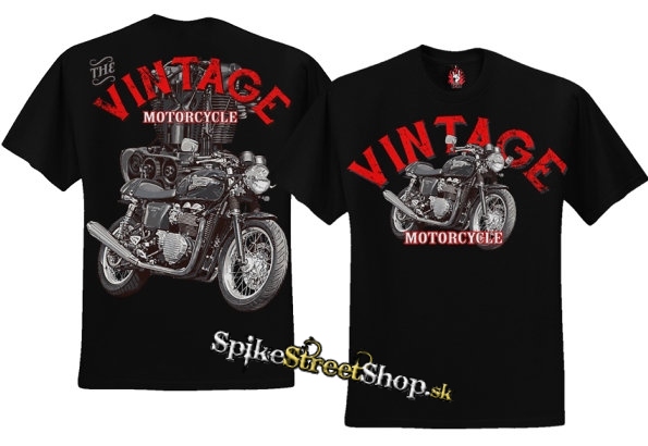 BIKER COLLECTION - Vintage Motorcycle 2 - čierne pánske tričko