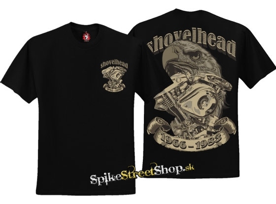 BIKER COLLECTION - Shovelhead - čierne pánske tričko