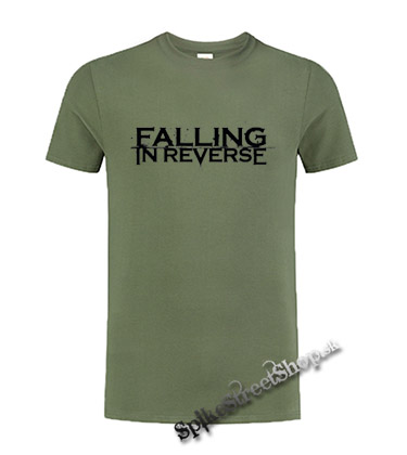 FALLING IN REVERSE - Logo - olivové pánske tričko