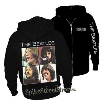 BEATLES - čierna pánska mikina na zips