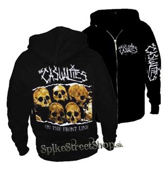 CASUALTIES - On The Front Line - čierna pánska mikina na zips (-30%=VÝPREDAJ)