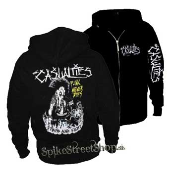 CASUALTIES - Punk Never Dies - čierna pánska mikina na zips