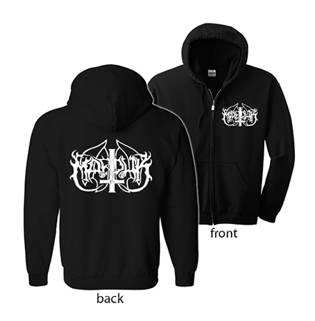 MARDUK - Logo White - mikina na zips