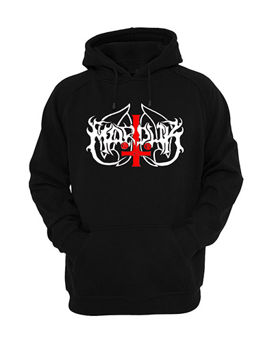 MARDUK - Red Cross Logo - čierna pánska mikina
