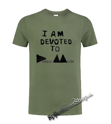 I AM DEVOTED TO DEPECHE MODE - olivové pánske tričko