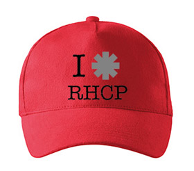 I LOVE RED HOT CHILI PEPPERS - červená šiltovka (-30%=AKCIA)