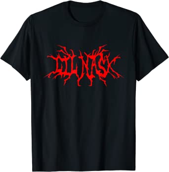 LIL NAS X - Red Logo - čierne detské tričko