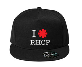 I LOVE RED HOT CHILI PEPPERS - čierna šiltovka model "Snapback"