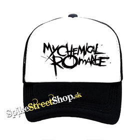 MY CHEMICAL ROMANCE - Logo - čiernobiela sieťkovaná šiltovka model "Trucker"