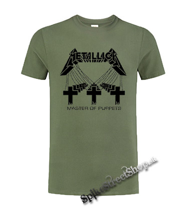 METALLICA - Master Of Puppets - olivové pánske tričko