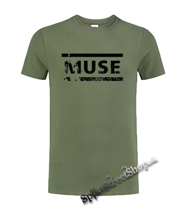 MUSE - Crash Logo - olivové pánske tričko