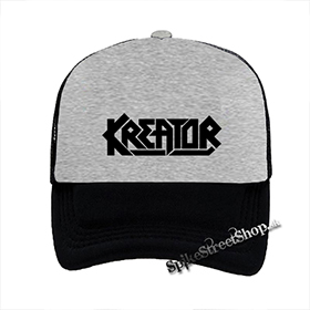 KREATOR - Logo Black - šedočierna sieťkovaná šiltovka model "Trucker"