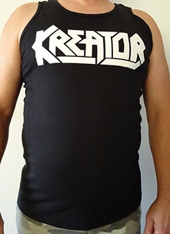 KREATOR - Logo White - Mens Vest Tank Top - čierne