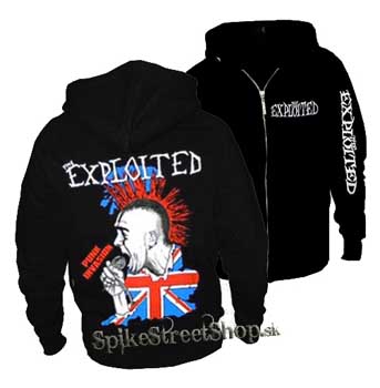 EXPLOITED - Punk Invasion Flag - čierna pánska mikina na zips