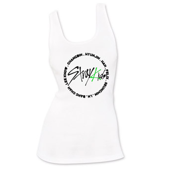 STRAY KIDS - Oddinary Circle Names - Ladies Vest Top - biele
