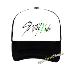 STRAY KIDS - Oddinary Logo - čiernobiela sieťkovaná šiltovka model "Trucker"