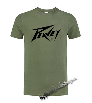 PEAVEY - Logo - olivové pánske tričko