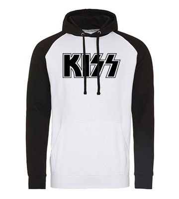 KISS - Logo Black - čiernobiela pánska mikina
