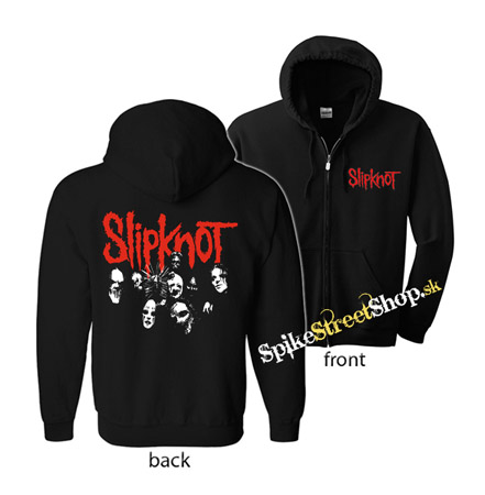 SLIPKNOT - Red Logo Band - mikina na zips