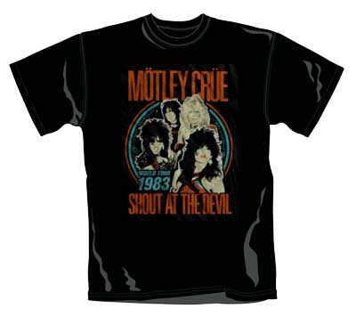 MOTLEY CRUE - Vintage World Tour Devil - čierne pánske tričko