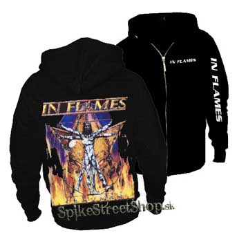 IN FLAMES - Clayman - čierna pánska mikina na zips