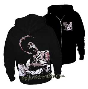 JIMI HENDRIX - čierna pánska mikina na zips