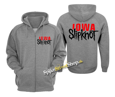 SLIPKNOT - Iowa - šedá pánska mikina na zips