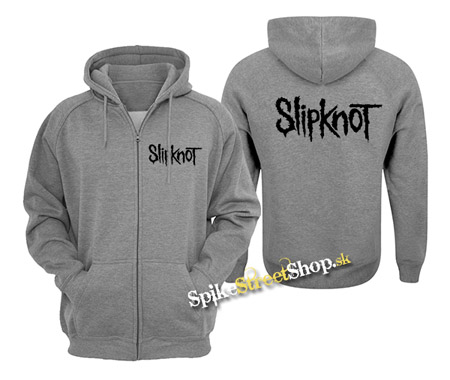 SLIPKNOT - Logo - šedá pánska mikina na zips