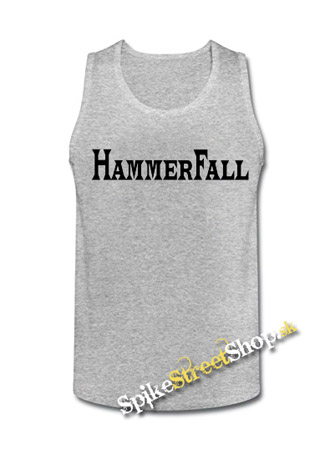 HAMMERFALL - Logo - Mens Vest Tank Top - šedé