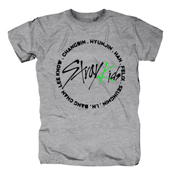 STRAY KIDS - Oddinary Circle Names - sivé detské tričko