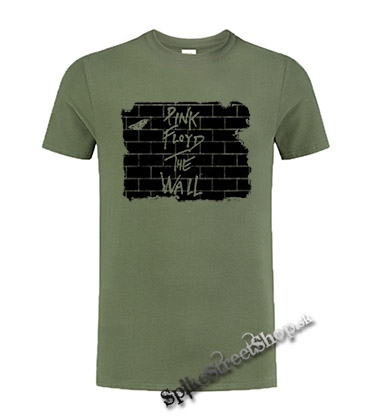 PINK FLOYD - The Wall Vintage - olivové pánske tričko