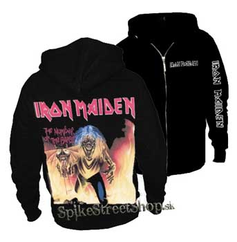 IRON MAIDEN - The Number - čierna pánska mikina na zips