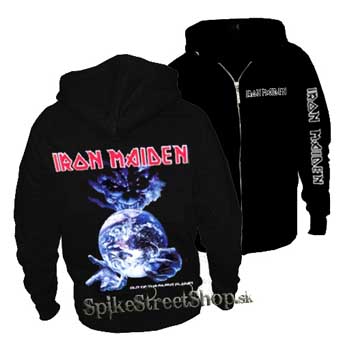 IRON MAIDEN - Silent Planet - čierna pánska mikina na zips