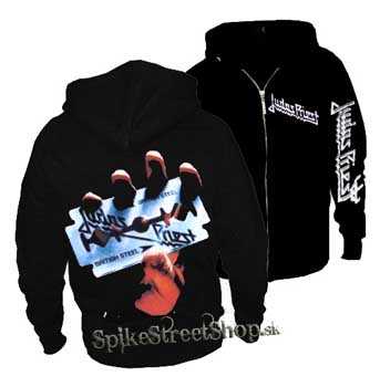 JUDAS PRIEST - British Steel - čierna pánska mikina na zips
