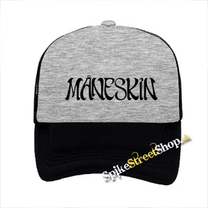MANESKIN - Logo 2021 - šedočierna sieťkovaná šiltovka model "Trucker"