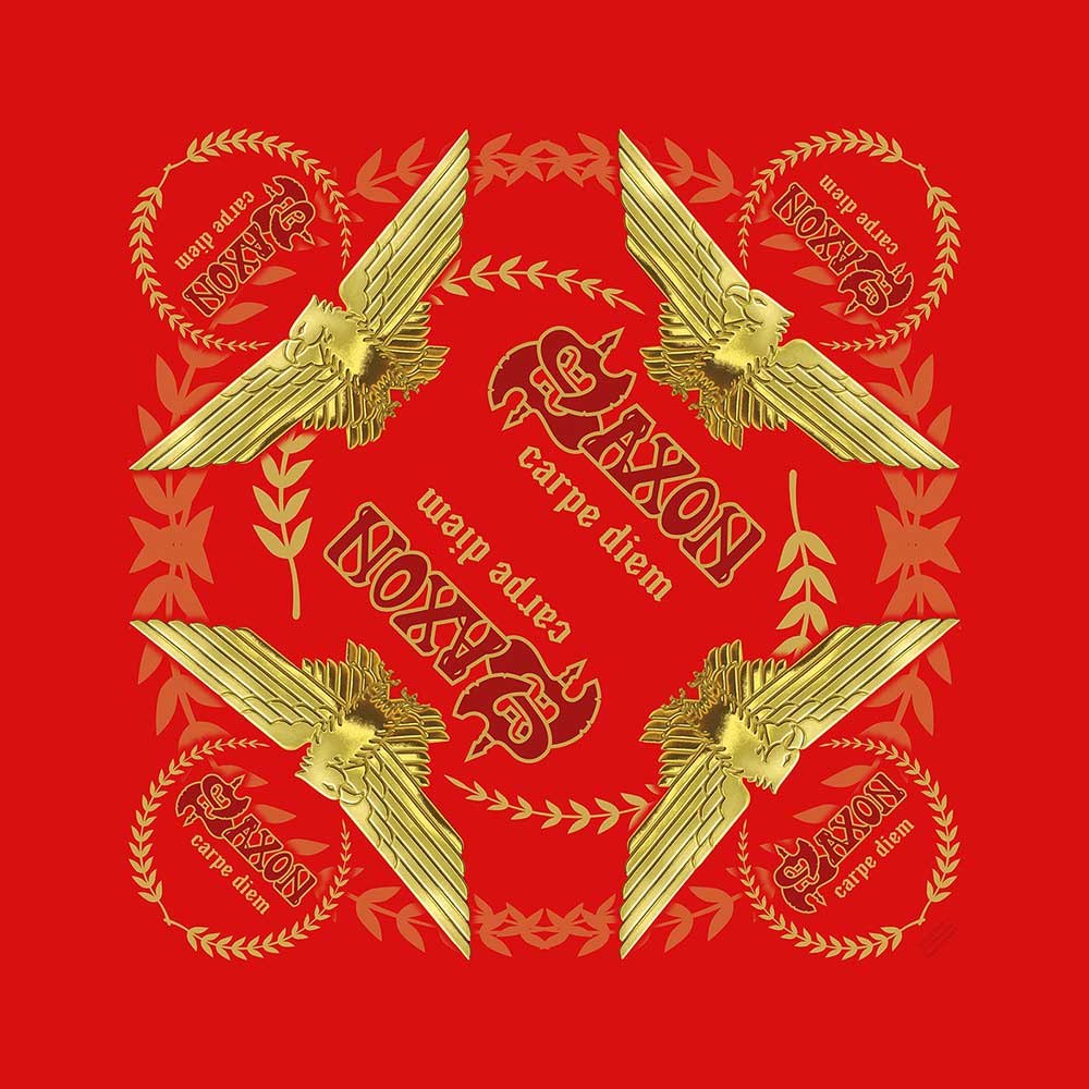 SAXON - Carpe Diem - červená bandana šatka