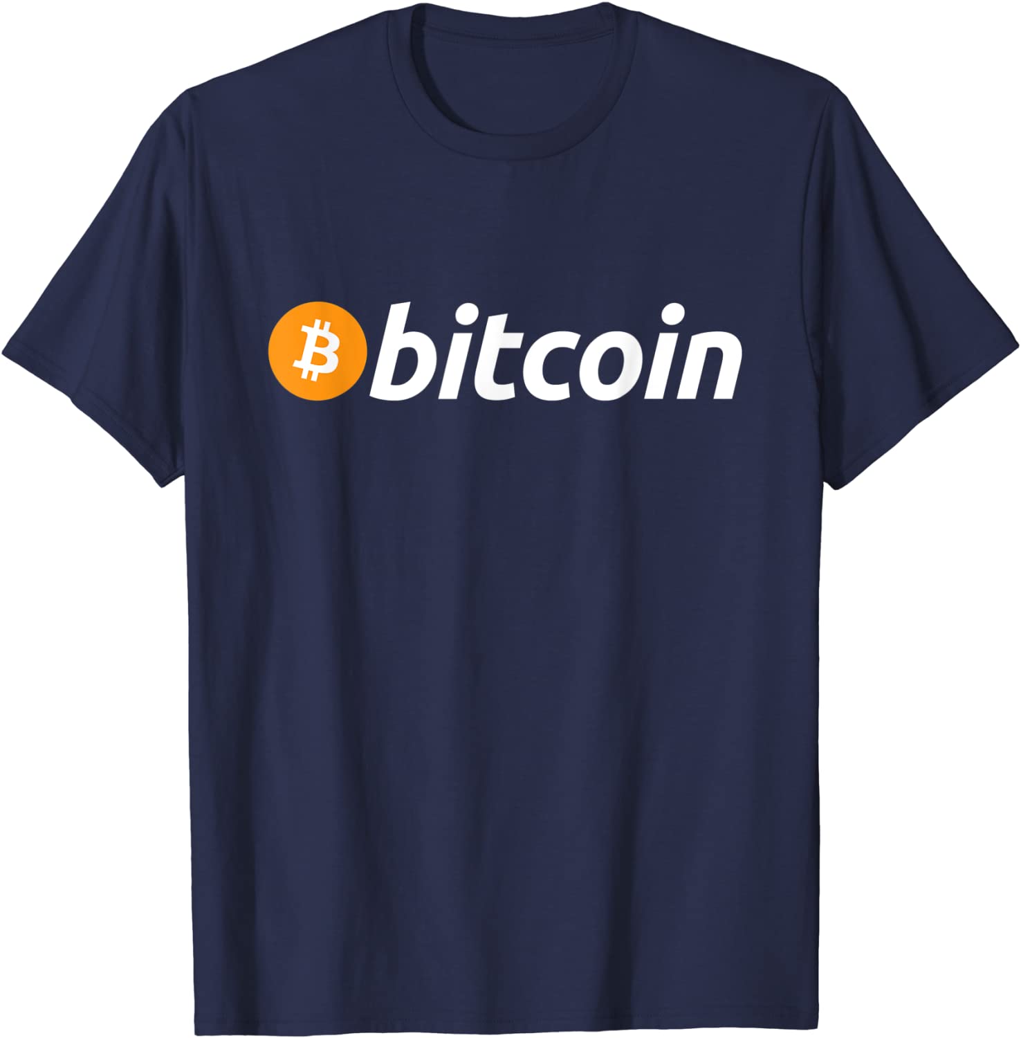 BITCOIN - Logo - tmavomodré pánske tričko
