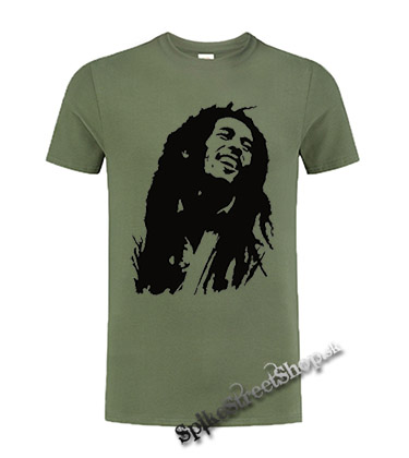 BOB MARLEY - Portrait - olivové detské tričko