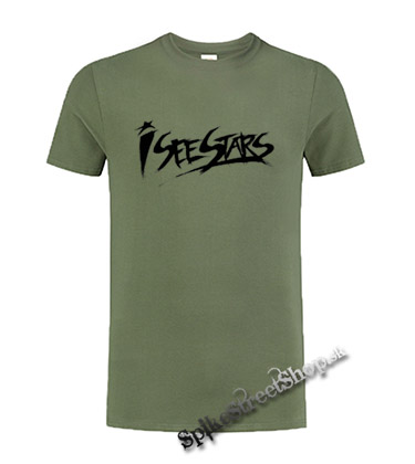 I SEE STARS - Logo - olivové detské tričko