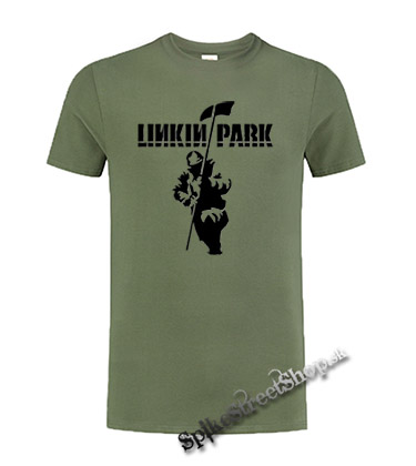 LINKIN PARK - Hybrid Theory Icon - olivové detské tričko
