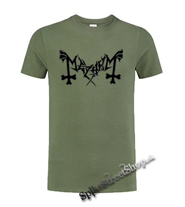 MAYHEM - Logo - olivové detské tričko