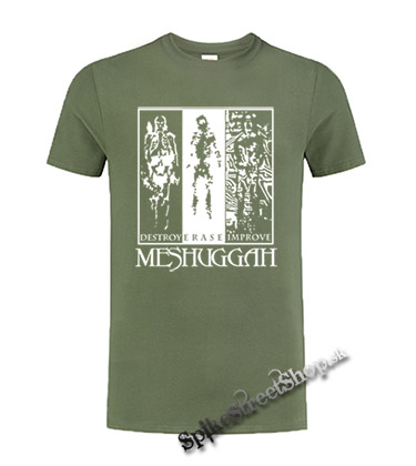 MESHUGGAH - Destroy Erase Improve - olivové detské tričko