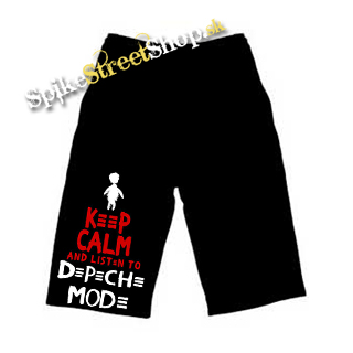Kraťasy KEEP CALM AND LISTEN TO DEPECHE MODE