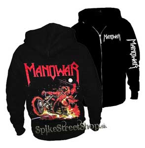 MANOWAR - Hell On Earth I - čierna pánska mikina na zips