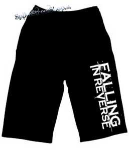 Kraťasy FALLING IN REVERSE - Logo - Ľahké sieťované čierne letné šortky
