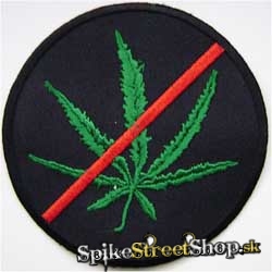 PREČIARKNUTÁ MARIHUANA - nažehlovacia nášivka