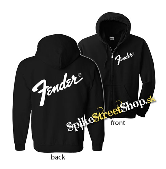 FENDER - Logo - čierna detská mikina na zips