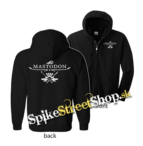 MASTODON - Logo - čierna detská mikina na zips