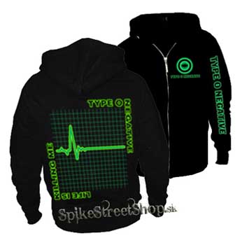 TYPE O NEGATIVE - Life is Killing - čierna pánska mikina na zips